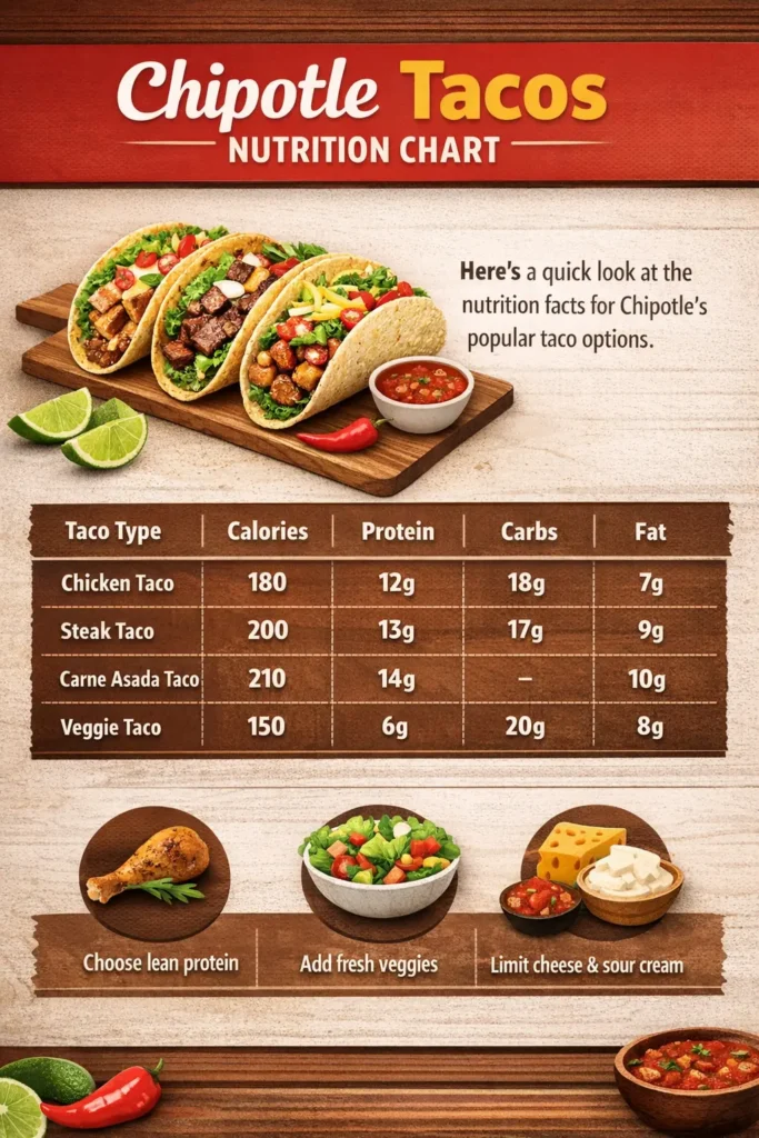 Chipotle Tacos Nutrition Chart